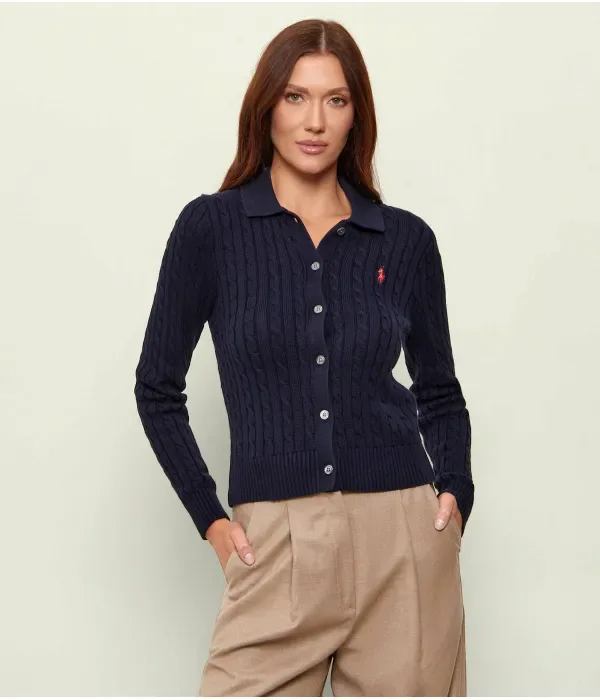 Кардиган slim fit Polo Ralph Lauren, темно-синий