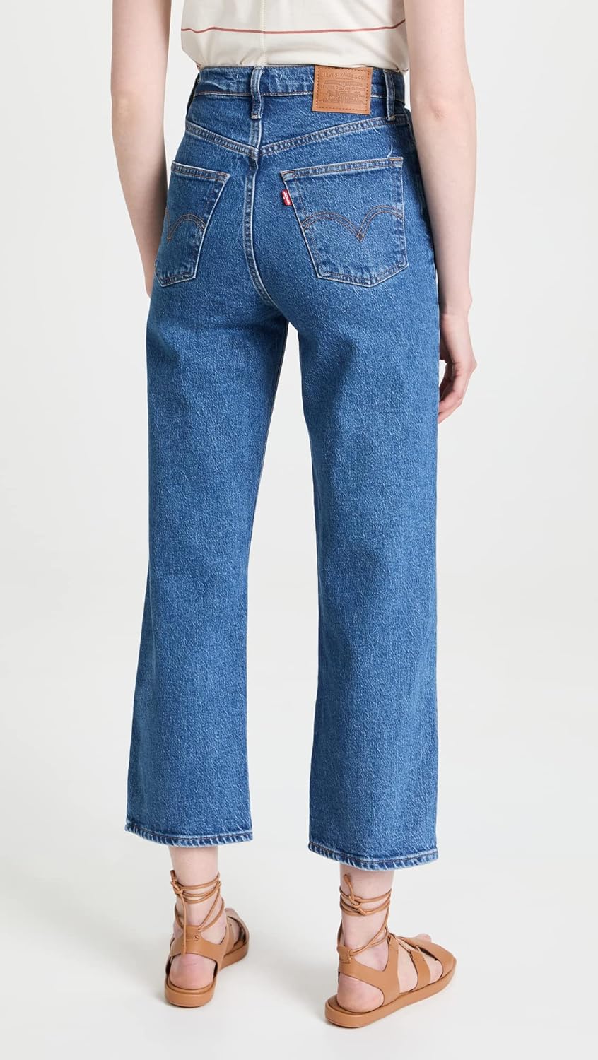Женские джинсы Levi's Premium Ribcage Straight Ankle Jeans, Jazz Pop - Medium Indigo — фото 3