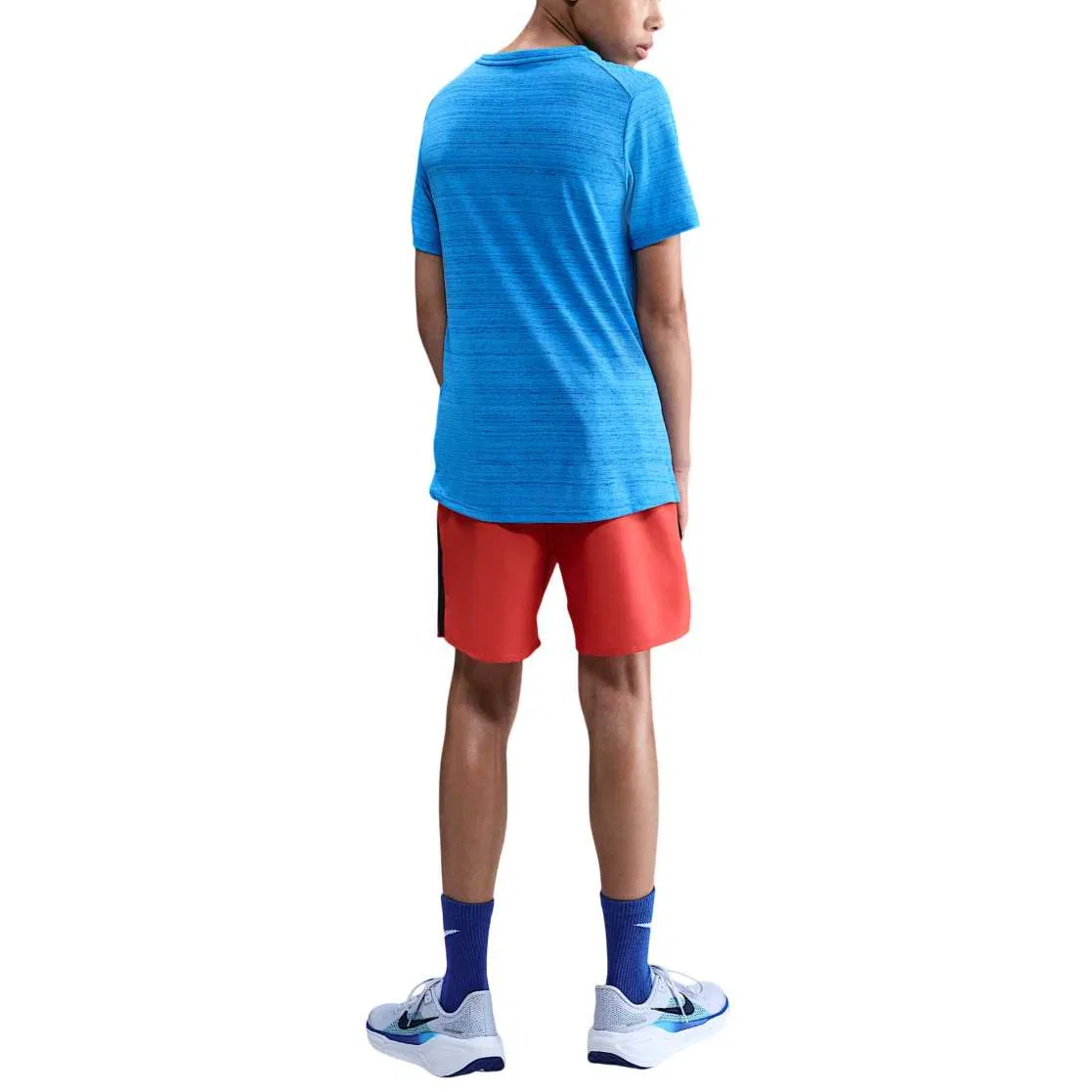 Футболка Nike Dri-FIT Miler для детей синяя — фото 4