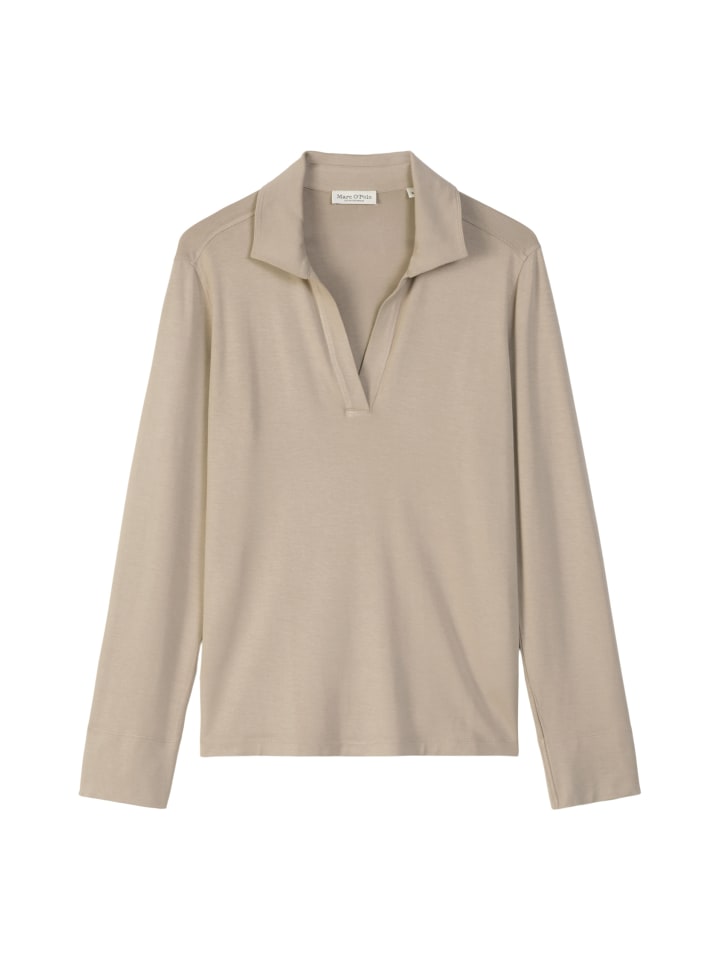 

Блузка-поло из джерси, стандартной длины, цвета меловая роза Marc O'Polo