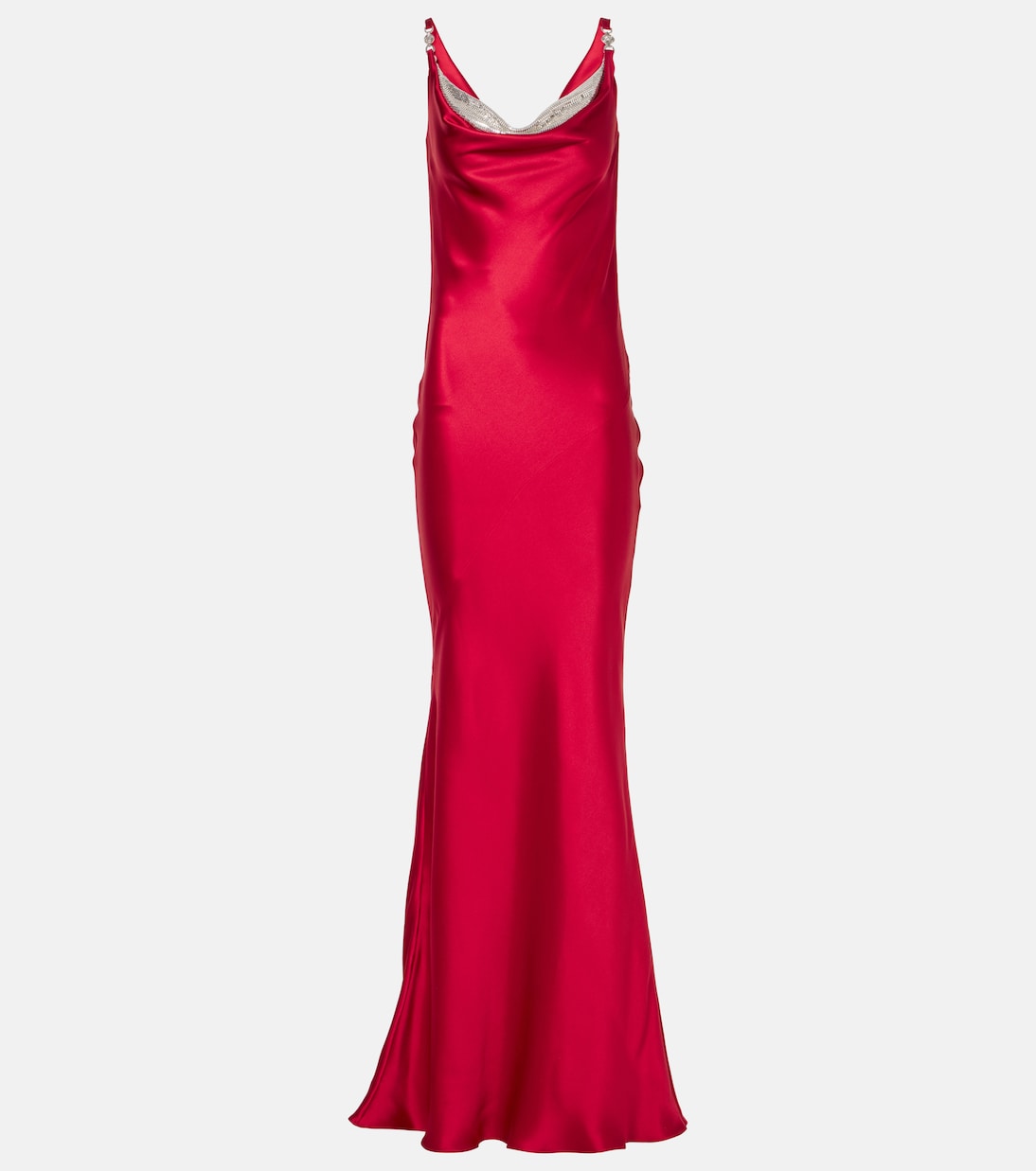 

Шелковое атласное платье Versace, Dark Lipstick Red