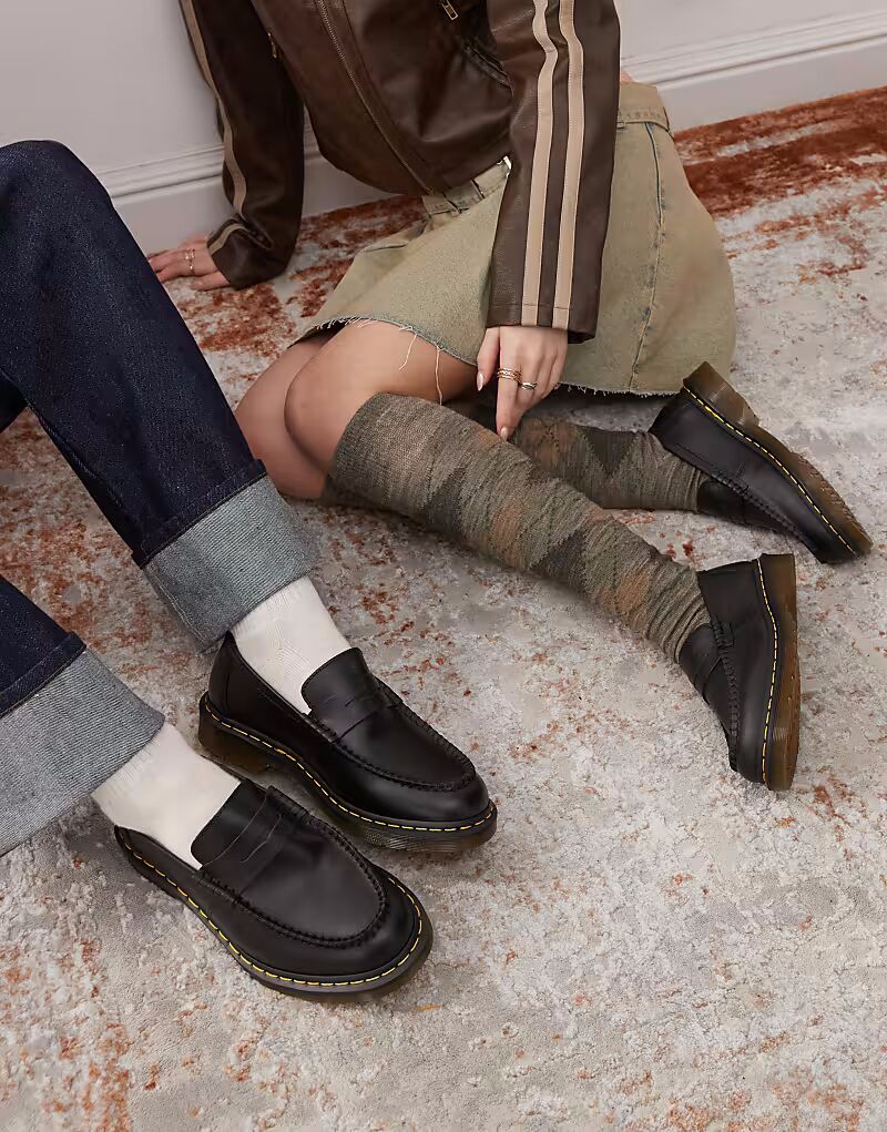 

Лоферы Penton унисекс, гладкие, черного цвета Dr Martens