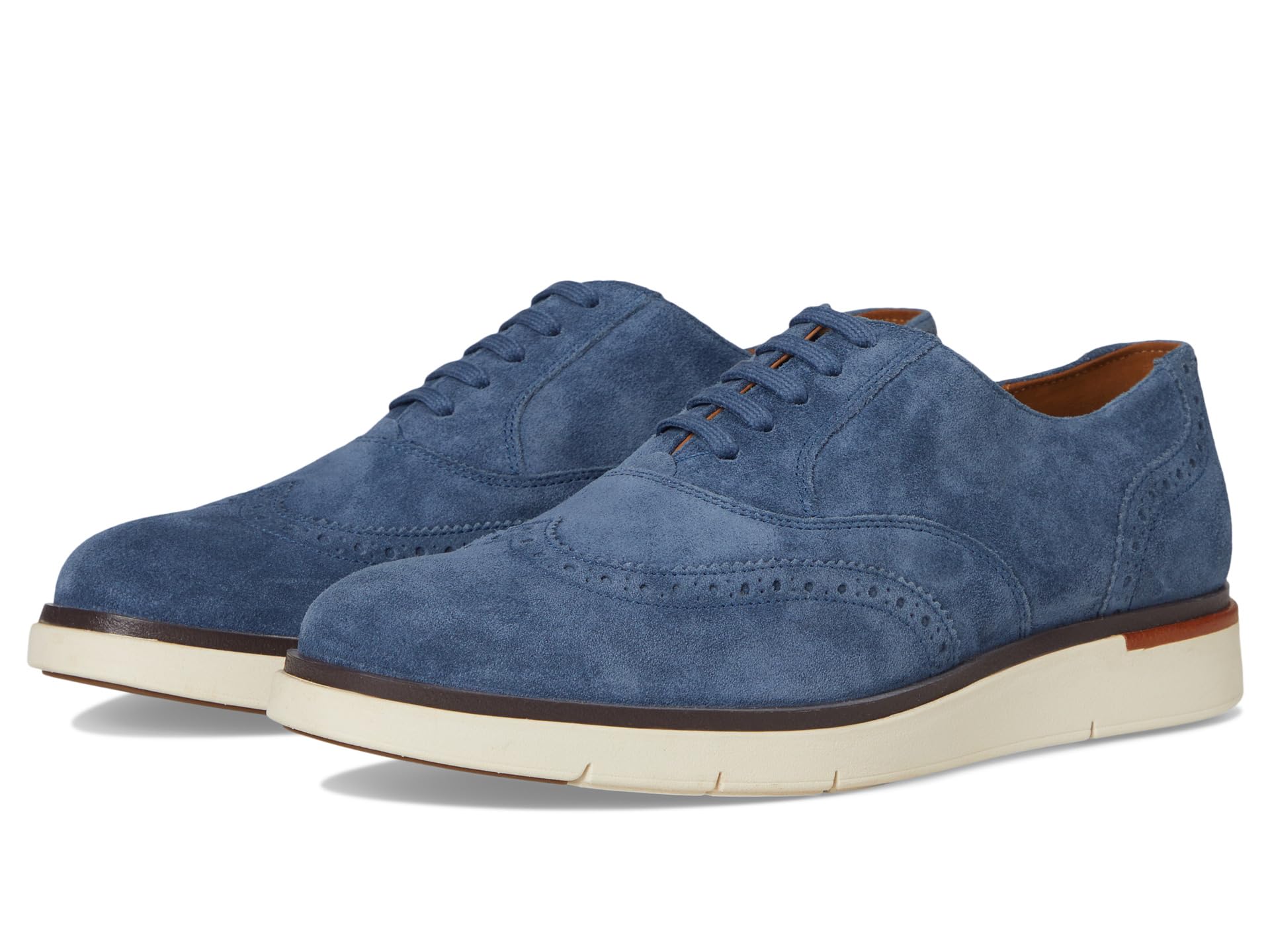 

Кроссовки Allen Edmonds Carson Wing Oxford Shoes, цвет Denim Suede