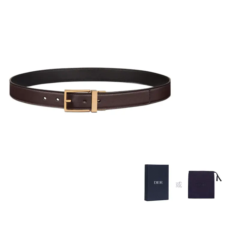 

DIOR Мужской кожаный ремень из коровьей кожи шириной 3 см, Brown