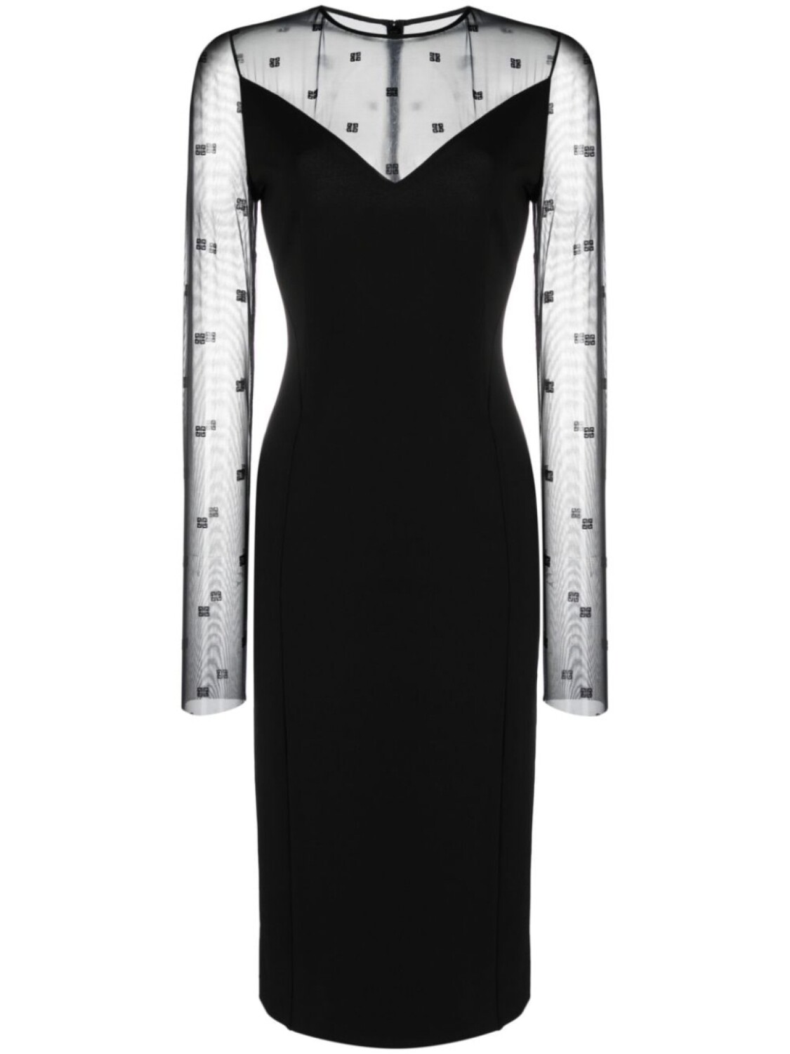 

Платье миди с жаккардовым логотипом Givenchy, черный