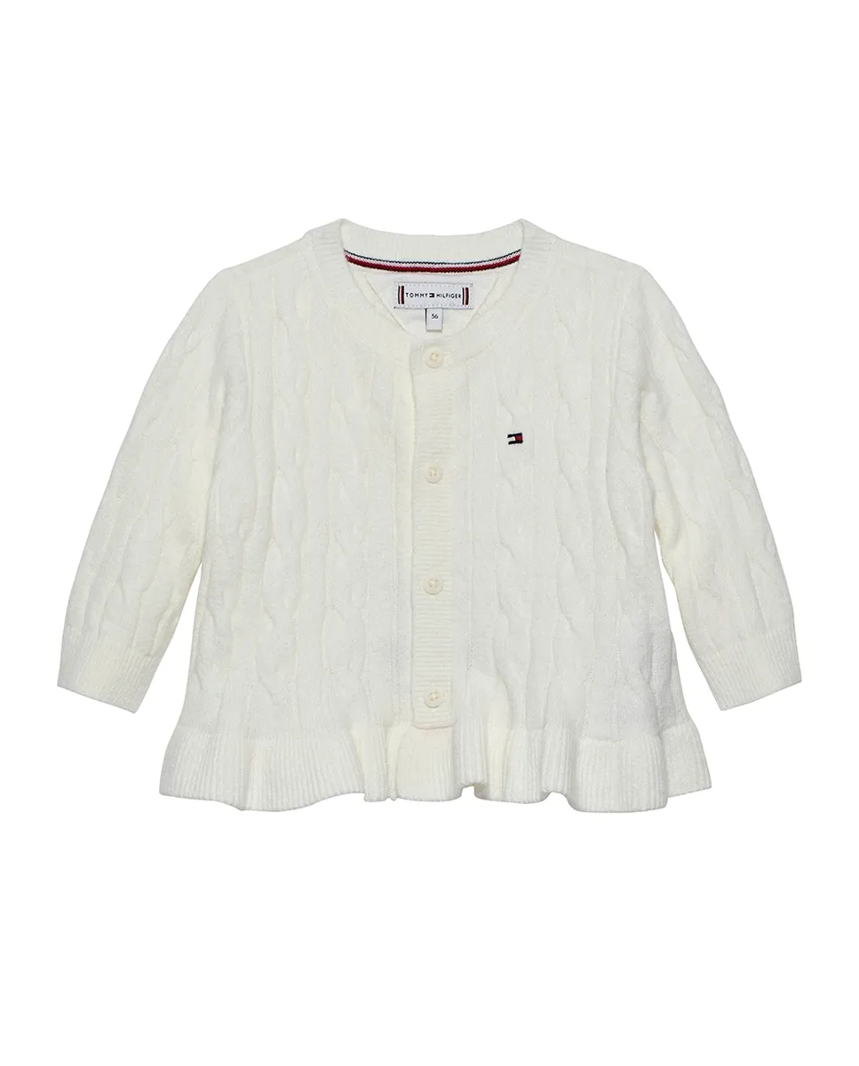 

Вязаный кардиган для девочки Tommy Hilfiger, белый