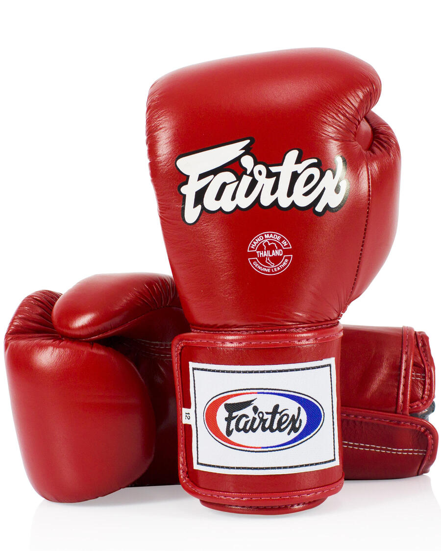 

Кожаные боксерские перчатки Fairtex BGV5 для суперспарринга - красные, 16 унций