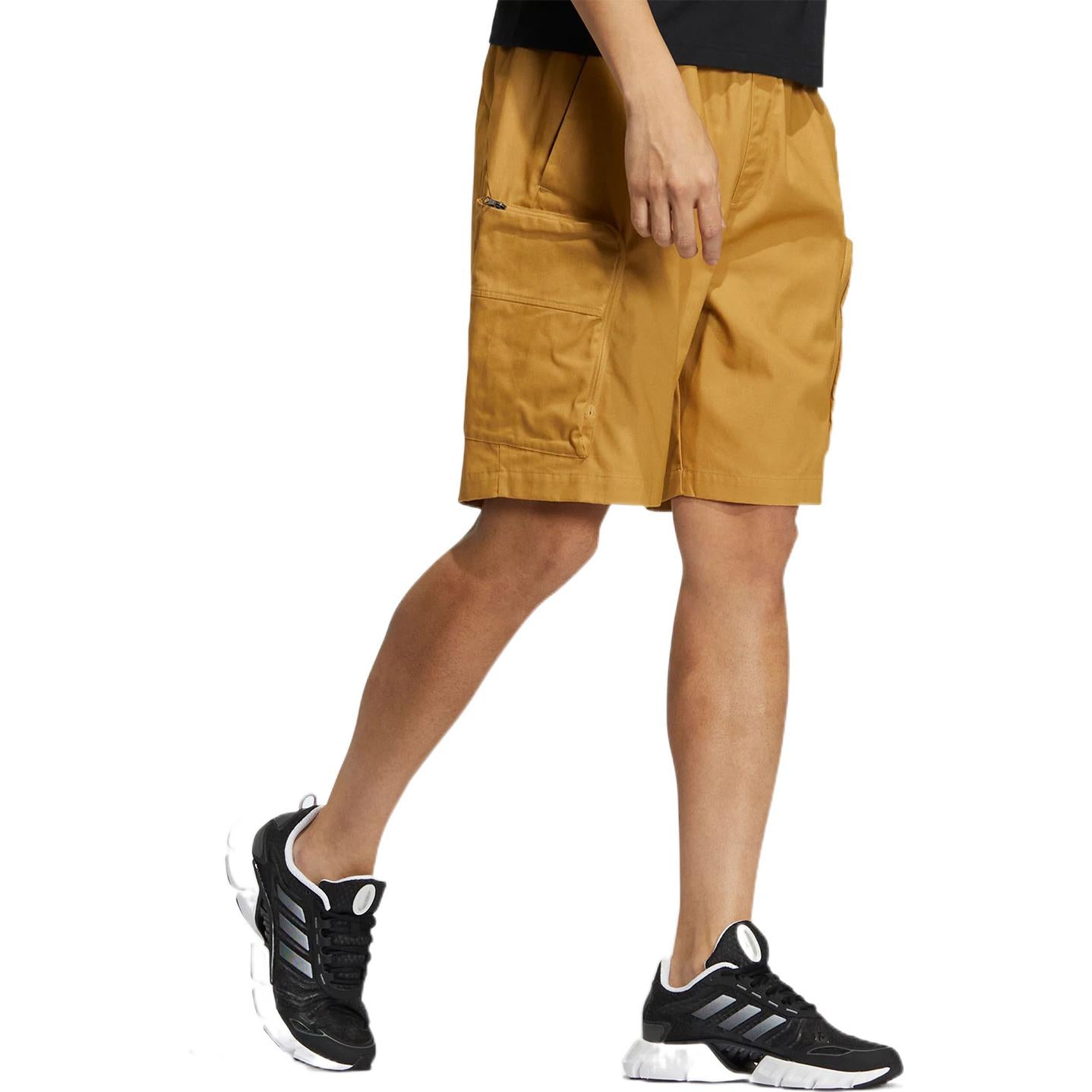Шорты Men's adidas Solid Color Logo Printing Casual Straight Shorts Yellow HM2987 — фото 4