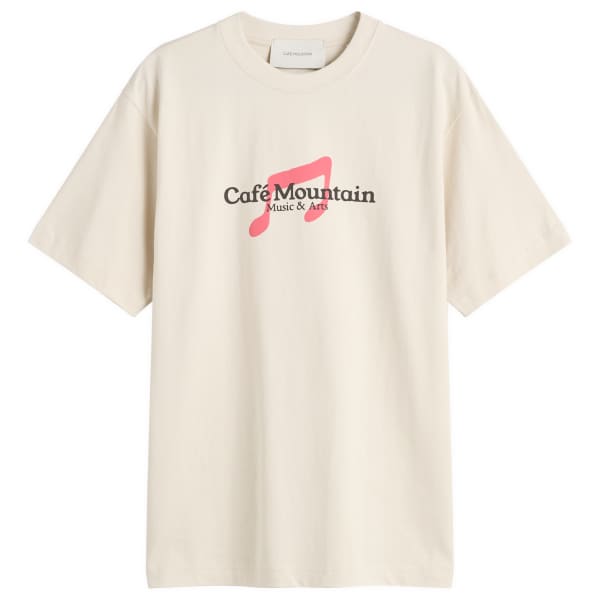 

Футболка с надписью «Примечание» Café Mountain, Vintage Ivory And Lupin