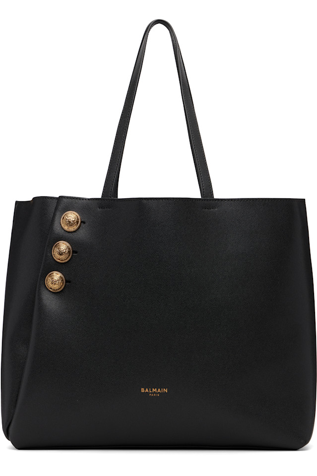 

Balmain Черная сумка-шоппер с эмблемой