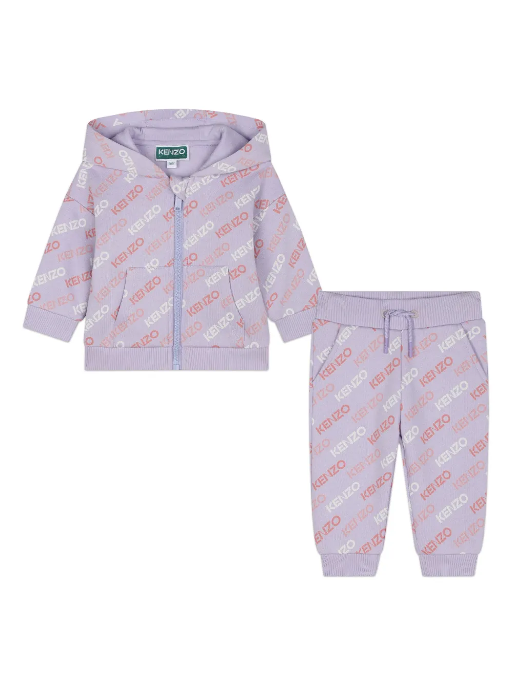 

Спортивный костюм с логотипом Kenzo Kids, фиолетовый