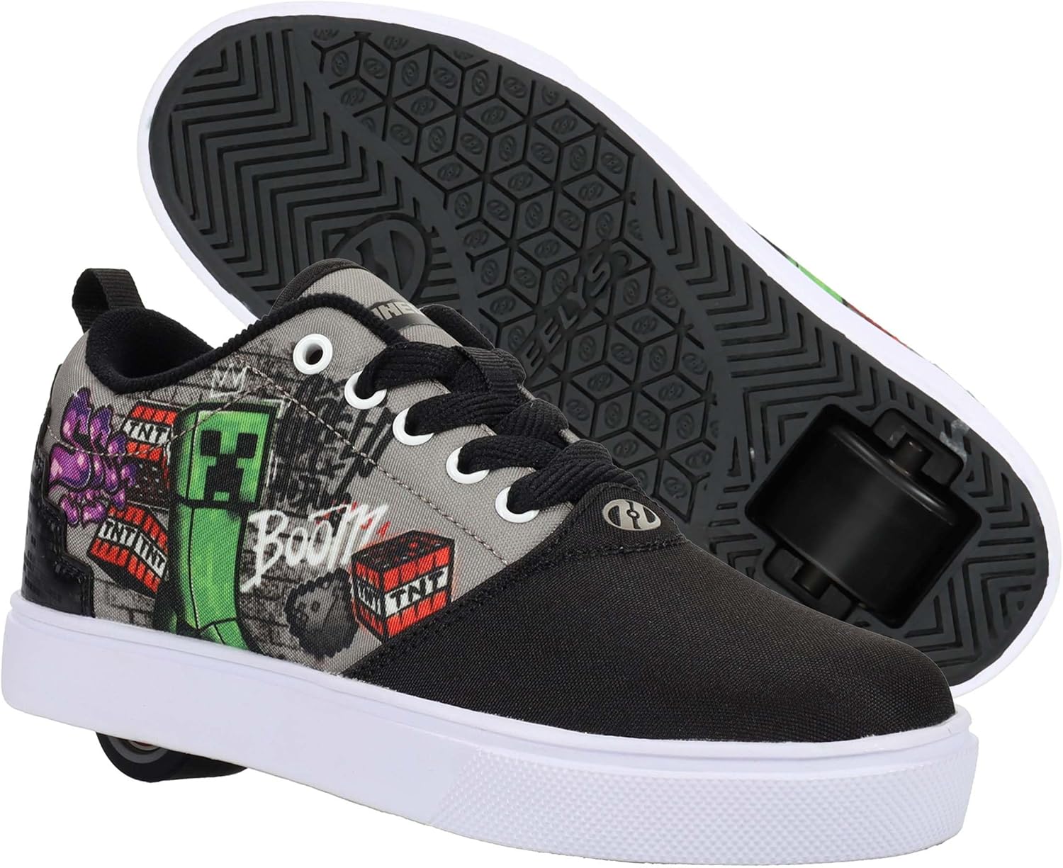 Кроссовки Heelys Unisex-Child Pro 20 Minecraft (Little Kid/Big Kid/Adult), черный/серый — фото 2
