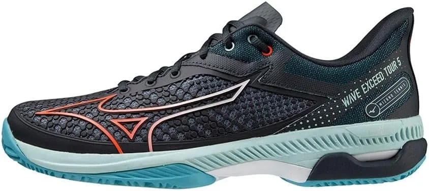 Мужские теннисные кроссовки Mizuno Wave Exceed Tour 5 CC, синий/бирюзовый — фото 2