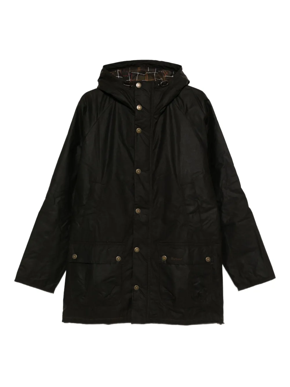 

Пальто с капюшоном и застежкой на кнопки Barbour, зеленый