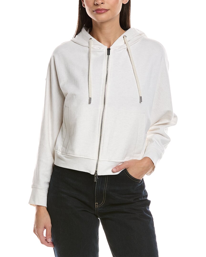 

Толстовка Peserico из шелковой смеси на молнии Peserico, белый