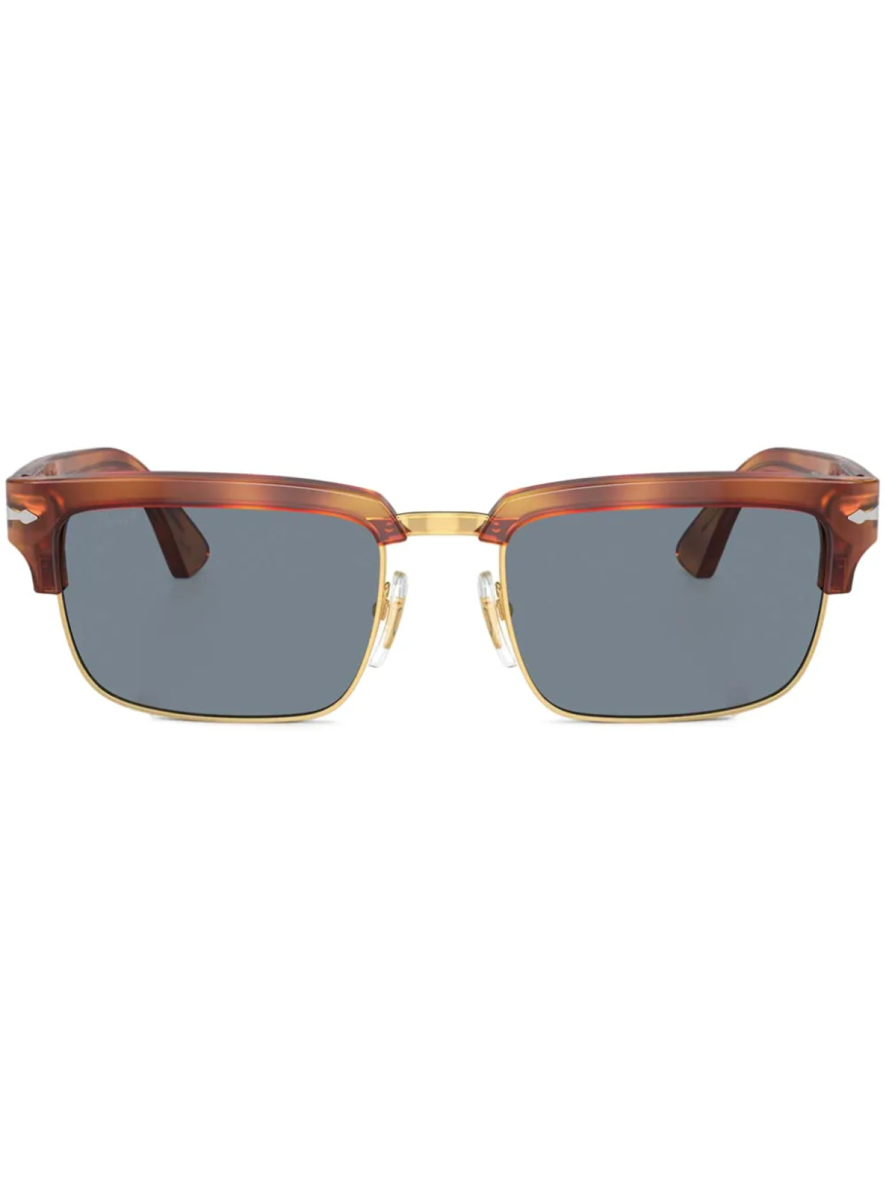 

Persol солнцезащитные очки в прямоугольной оправе, коричневый