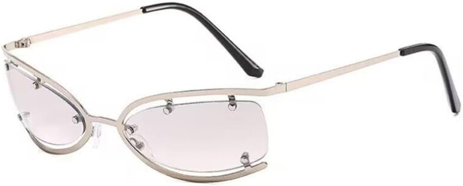 

Солнцезащитные очки Y2K в маленькой оправе «кошачий глаз» для женщин, металлические солнцезащитные очки для женщин, для активного отдыха и путешествий, защита от ультрафиолета UV400 KTUCN, A1