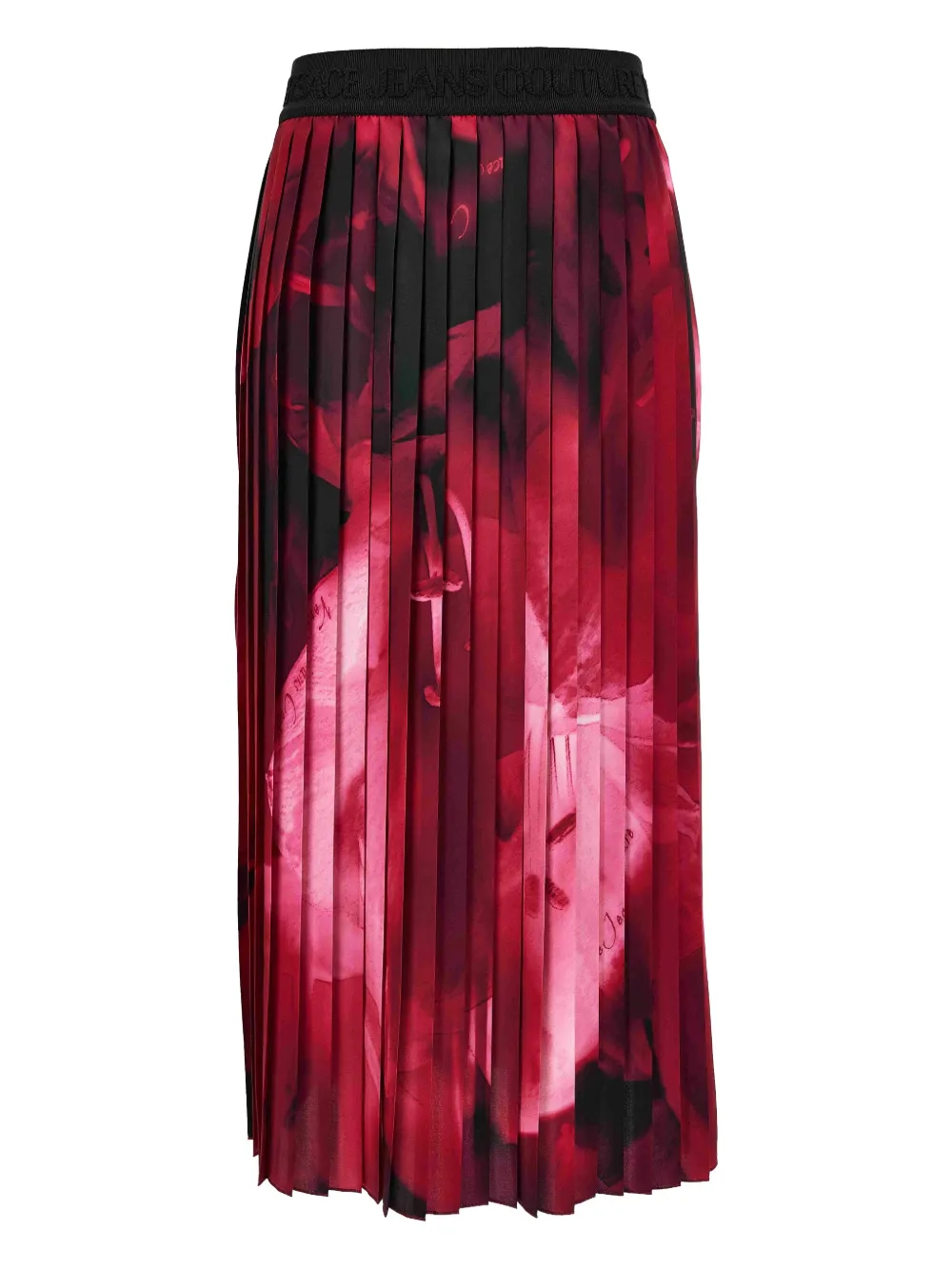

Плиссированная юбка с цветочным принтом Versace Jeans Couture, розовый