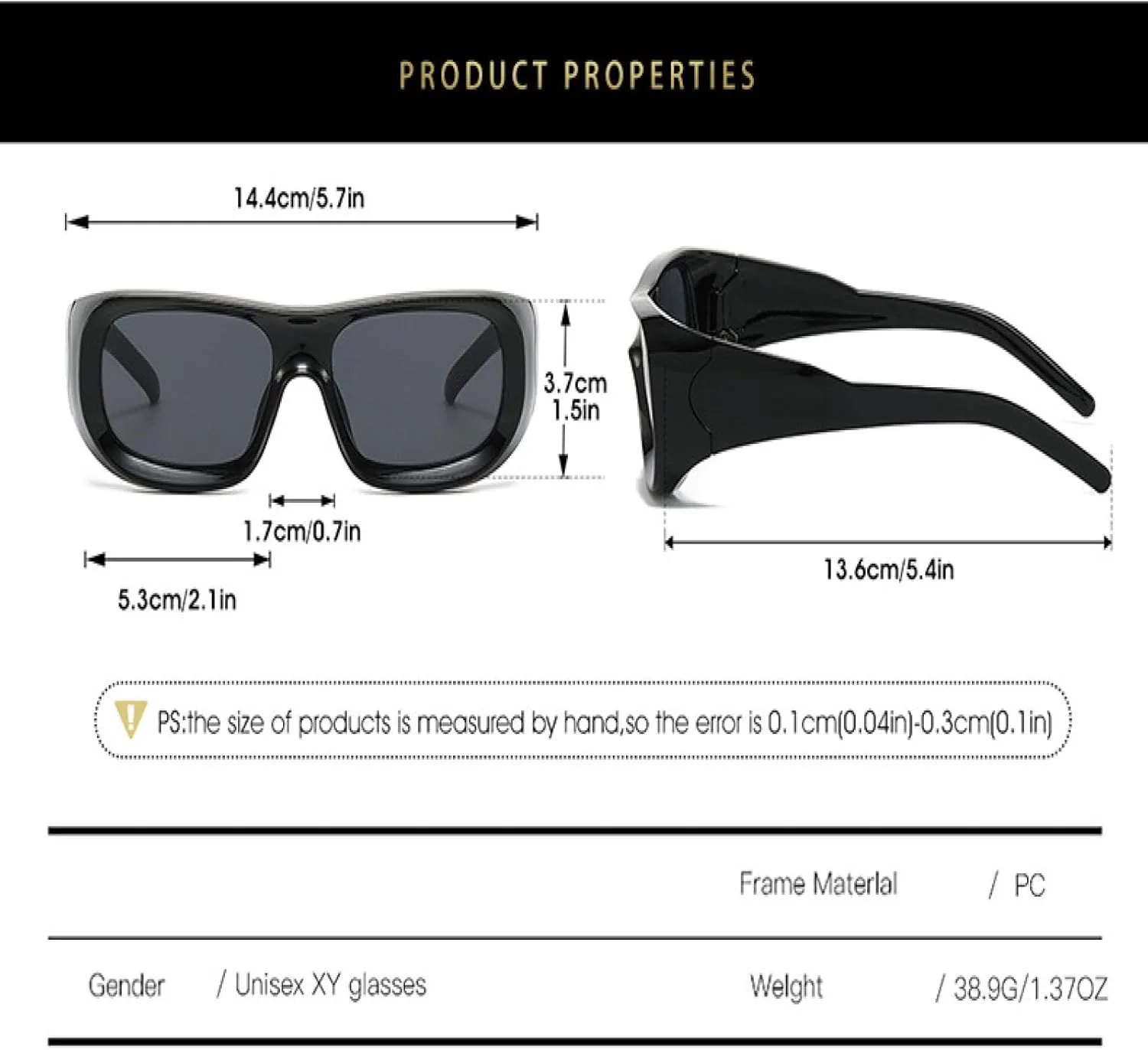 

Роскошные модные винтажные солнцезащитные очки в крупной оправе для женщин и мужчин в стиле панк, классические, для активного отдыха TYUVIVO, Gray Silver