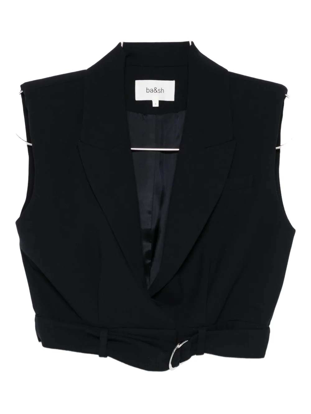 

Укороченный топ с поясом Ba&Sh, черный