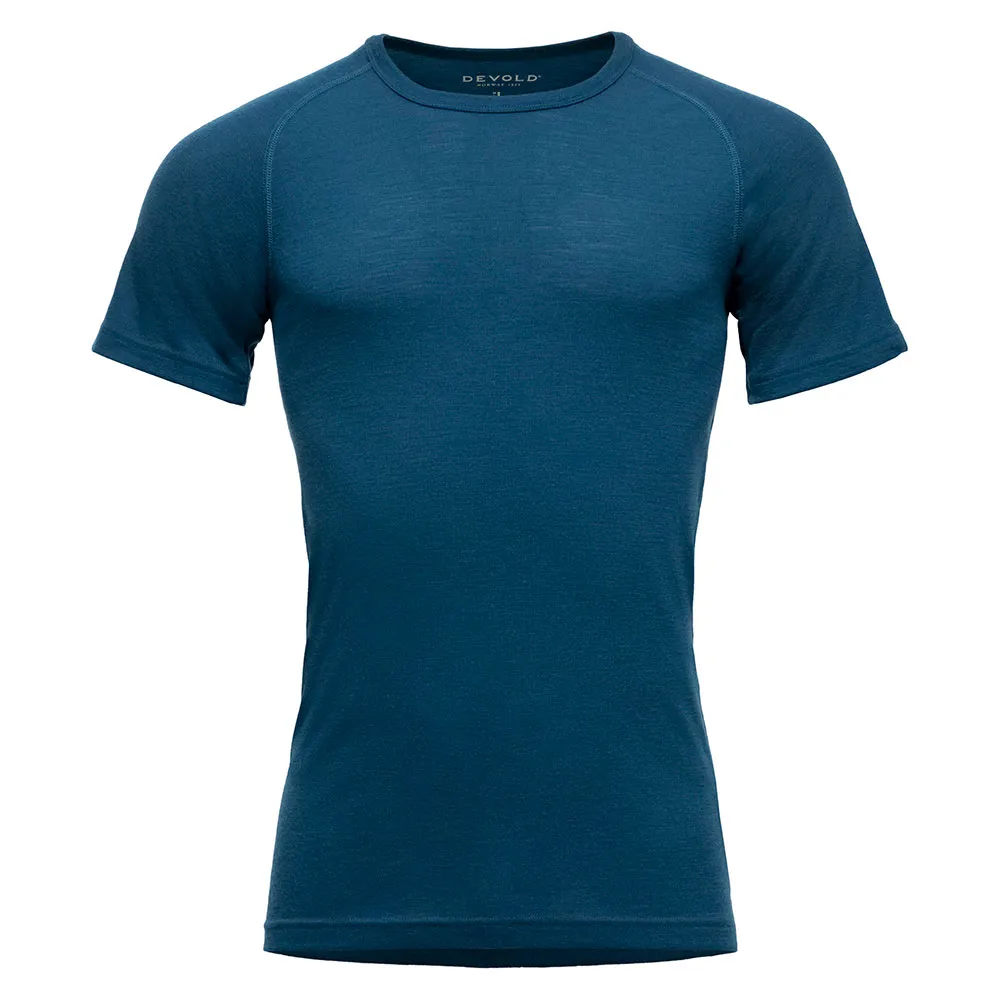 

Базовый слой DEVOLD OF NORWAY Lauparen Merino 190 short sleeve, синий