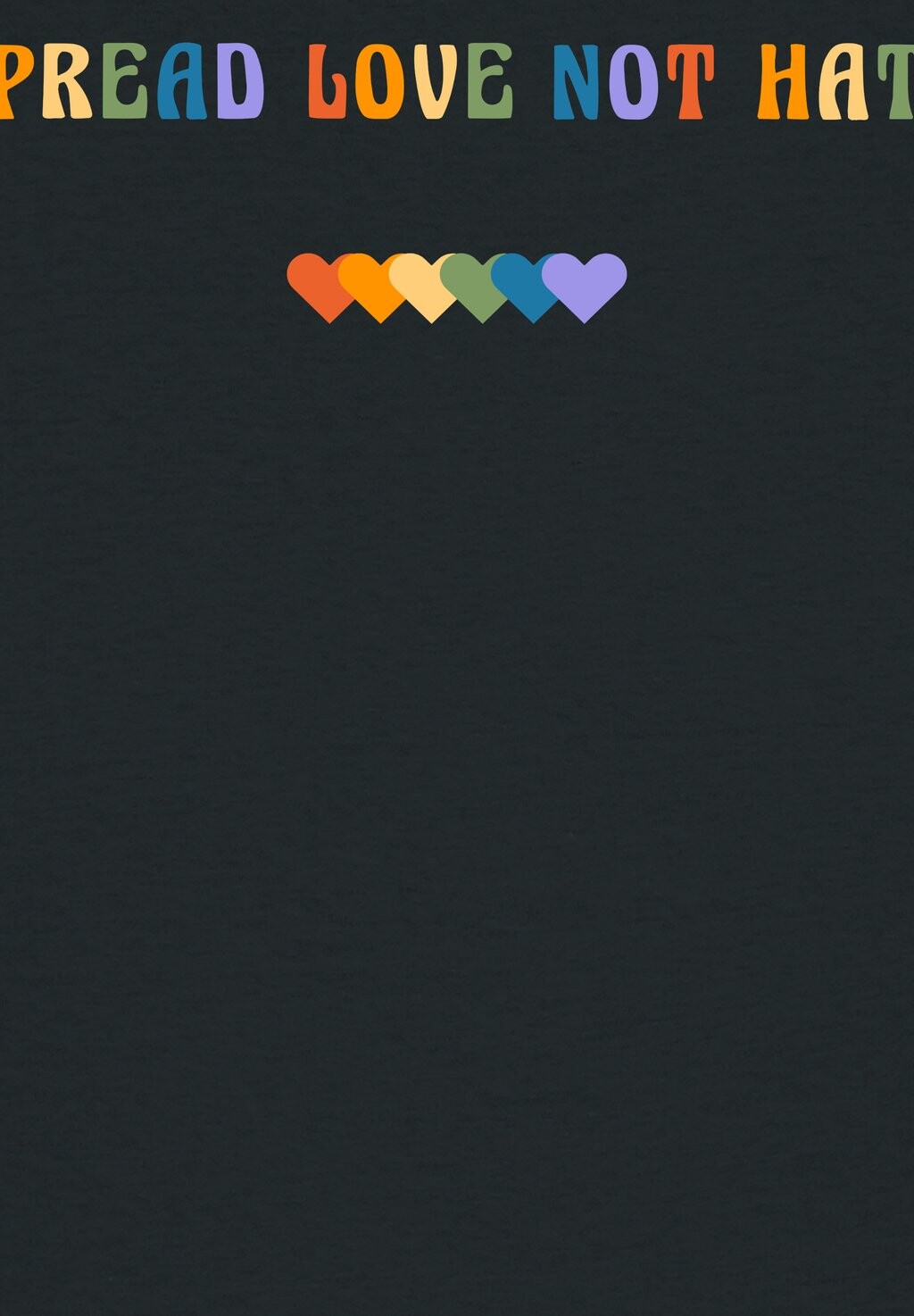 

Футболка с принтом SPREAD LOVE NOT HATE watapparel, черный
