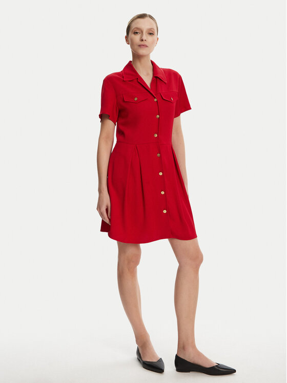 Платье-Рубашка стандартный крой WW0WW45819 Tommy Hilfiger, красный — фото 2