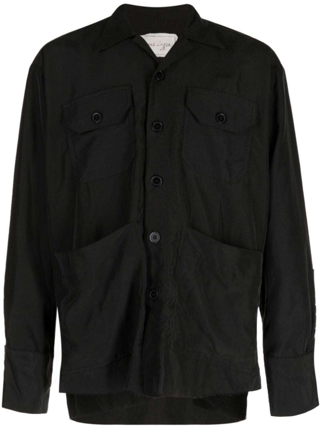 

Greg Lauren рубашка Souvenir Boxy Studio на пуговицах, черный