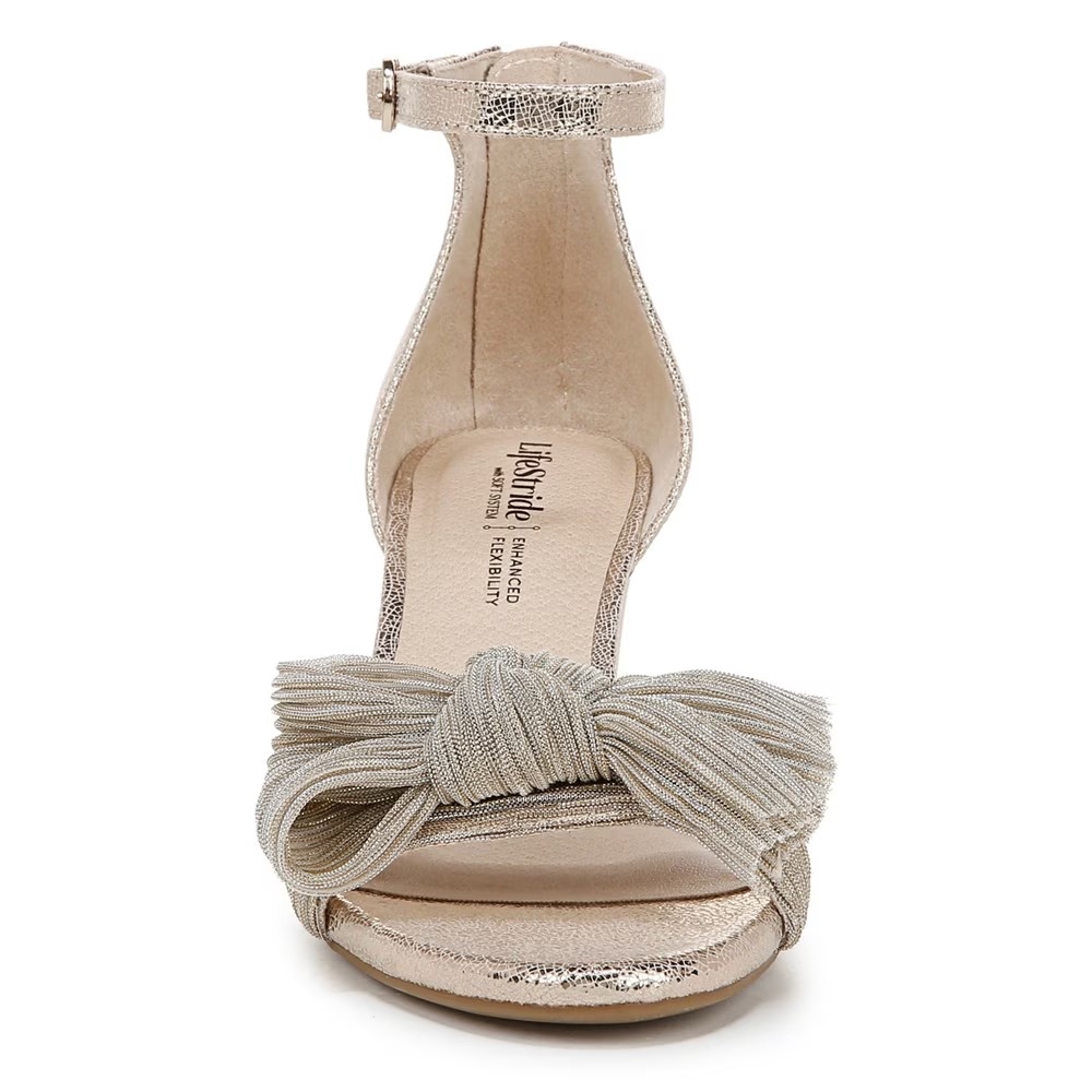 Женские босоножки на каблуке с бантом Florence Lifestride, platino faux leather — фото 3