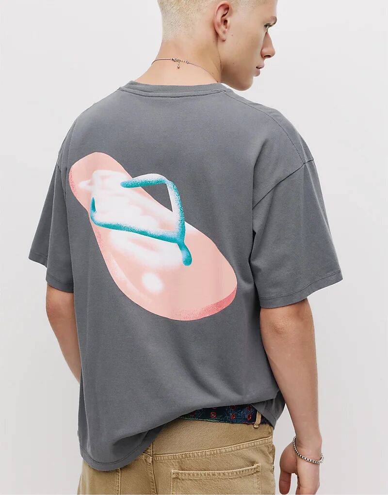 

Футболка Pull&Bear Stwd серого цвета