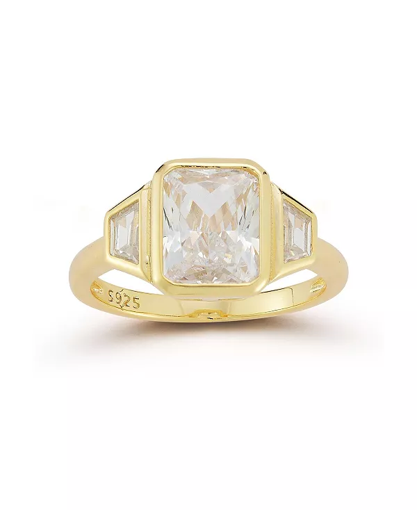 

Коктейльное кольцо из стерлингового серебра с покрытием из 14-каратного золота Rachel Zoe, gold