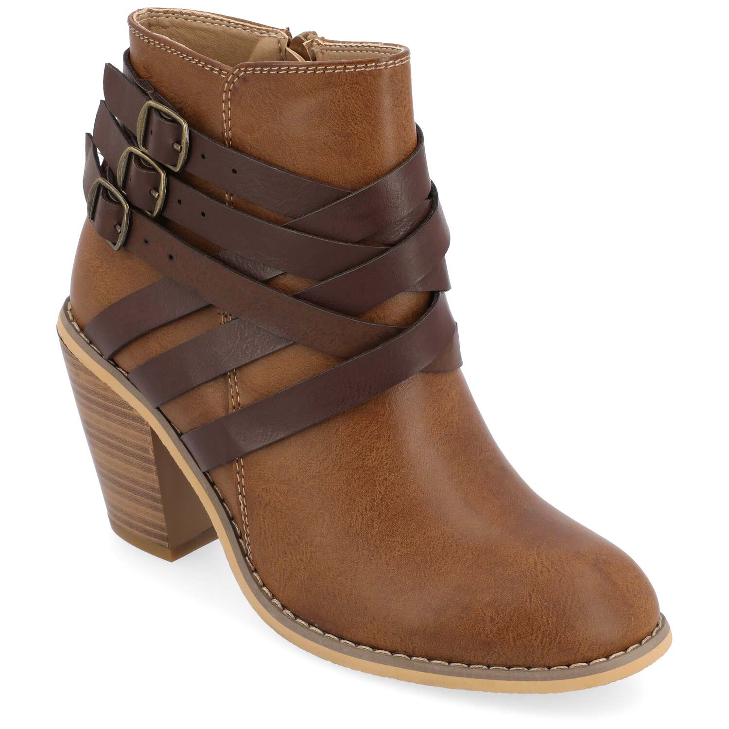 Женские ботильоны на ремешке Journee Collection, Tan