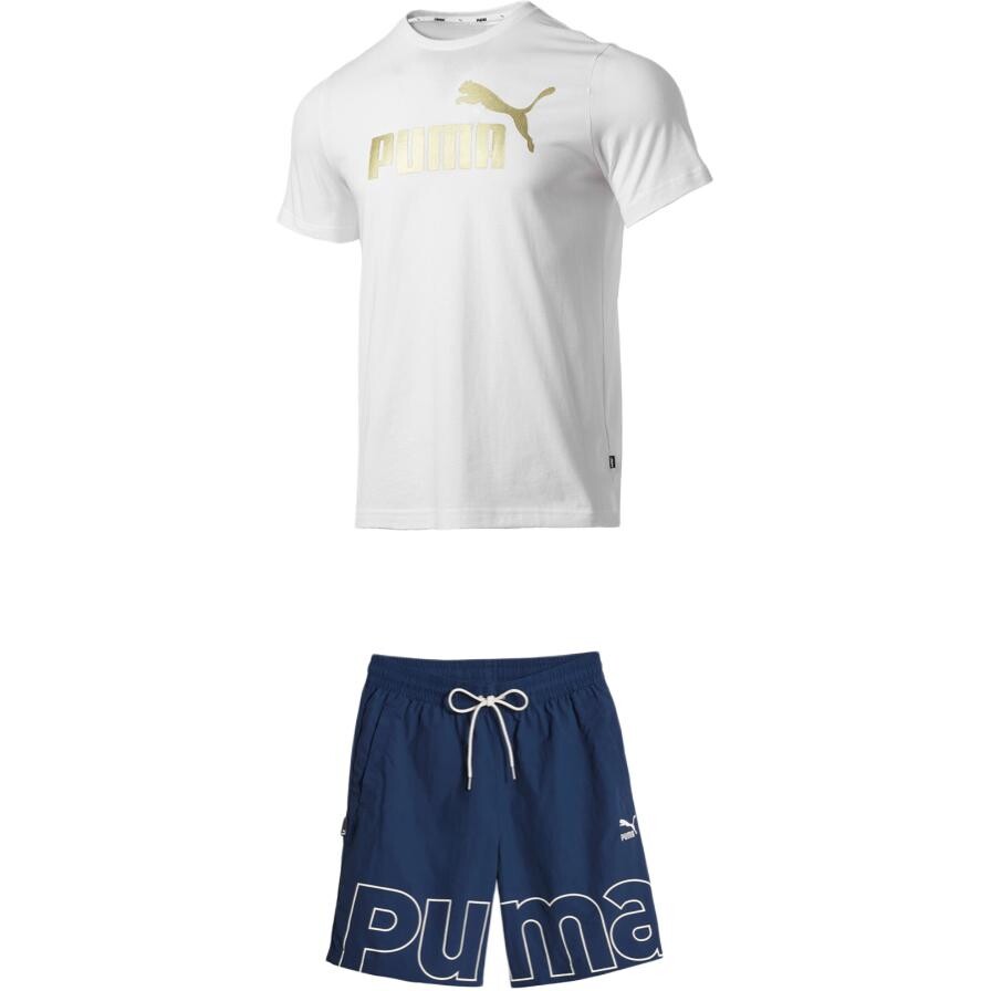

Повседневная спортивная одежда для мужчин белого и синего цвета Puma, синий