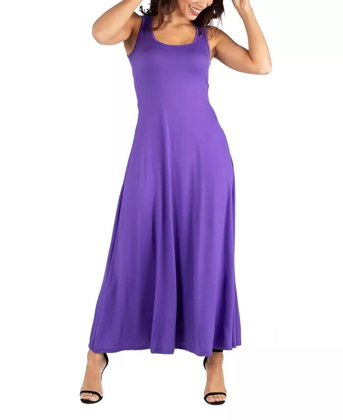 

Платье макси облегающего кроя без рукавов 24seven Comfort Apparel, фиолетовый