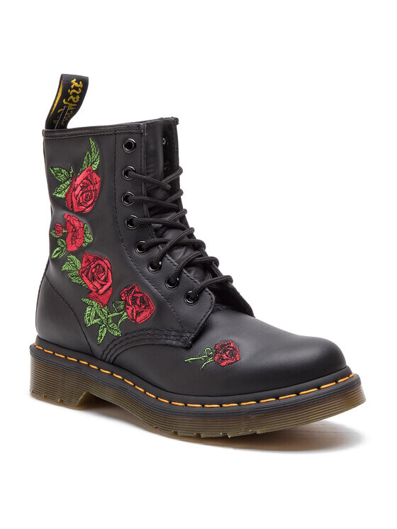 Ботинки Dr. Martens 1460 Vonda с вышивкой, черный