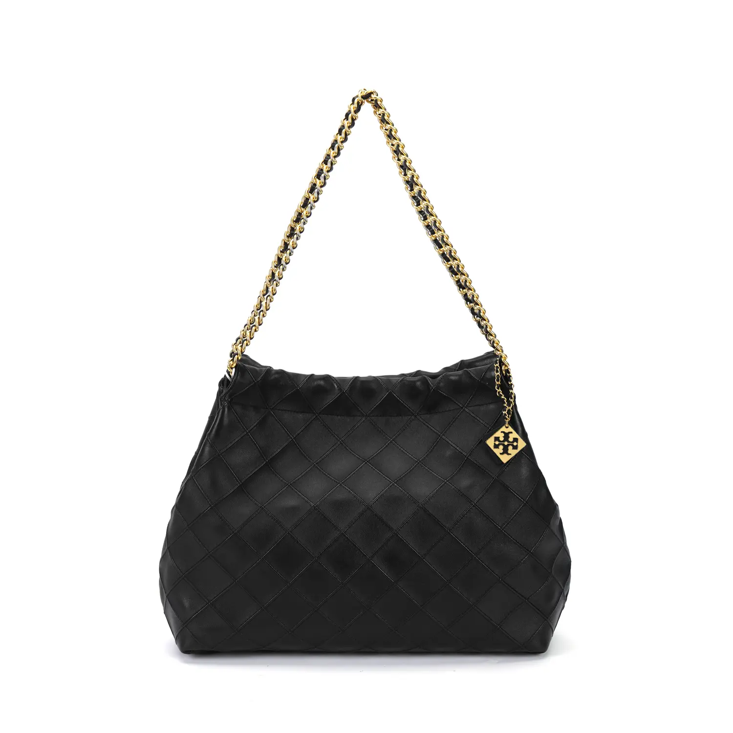 

Сумка-хобо с логотипом черная TORY BURCH