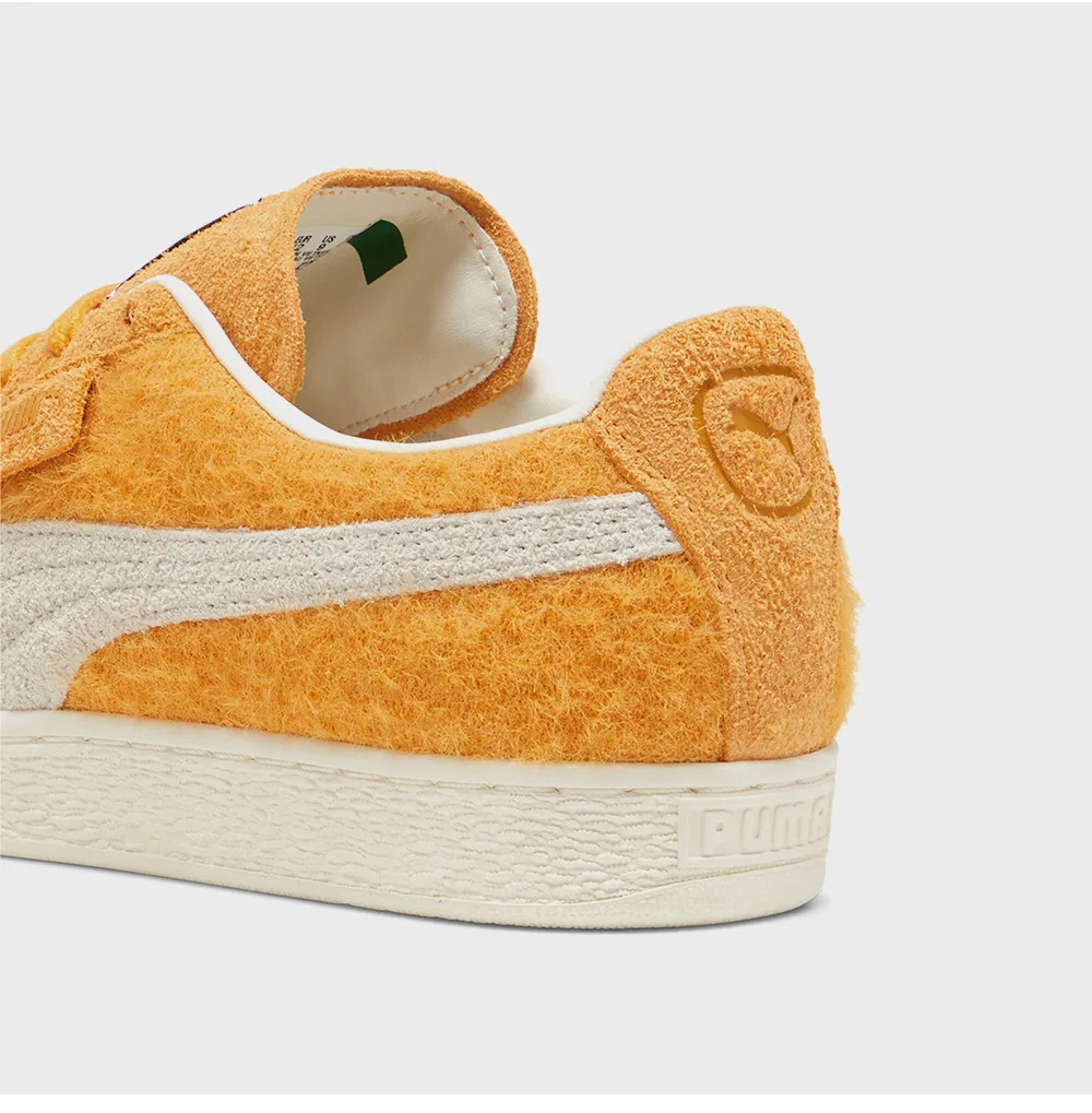 Мужские низкие кеды Suede Mohair цвета имбирного чая с айвори от Puma — фото 3