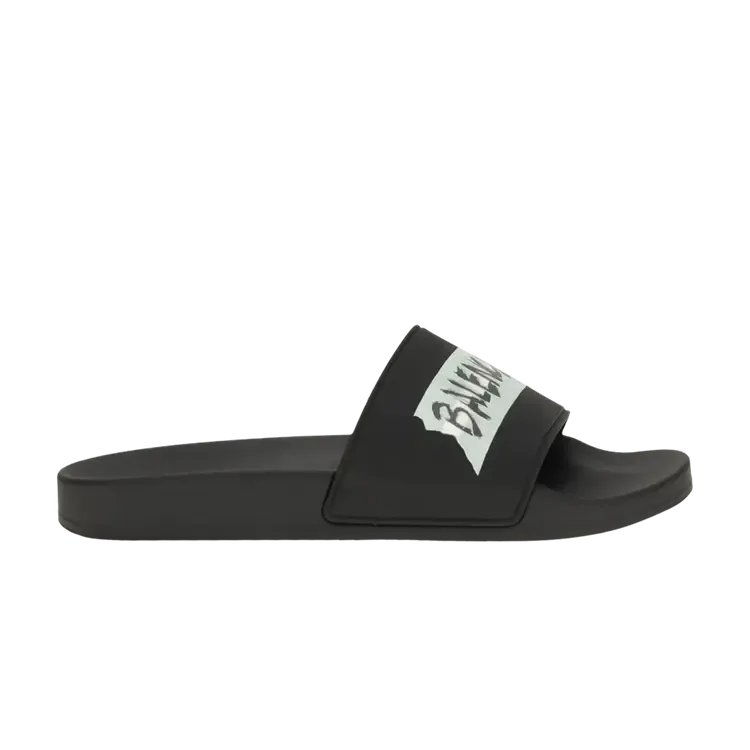 Шлепанцы Balenciaga Pool Slide 'Black White'