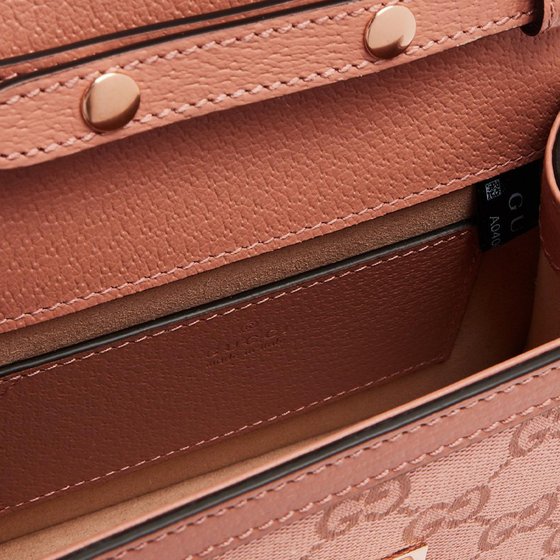 Женская плечевая сумка GUCCI Ophidia из канваса с кожаными деталями — фото 4