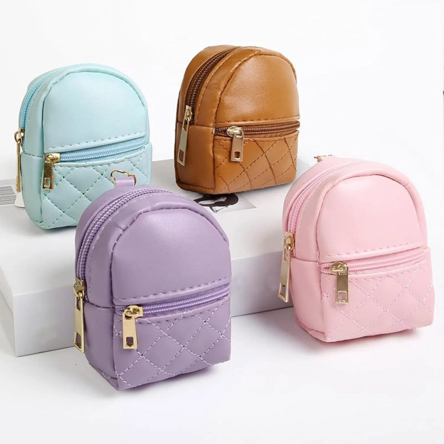 Мини-косметичка-брелок из искусственной кожи Fufumin, Purple — фото 2