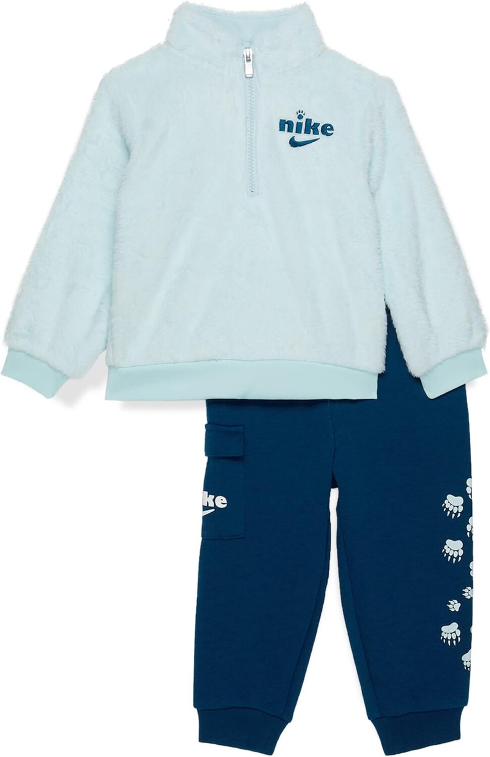 

Детский набор Nike Track Pack Sherpa 1/2 Zip Set, цвет Valerian Blue