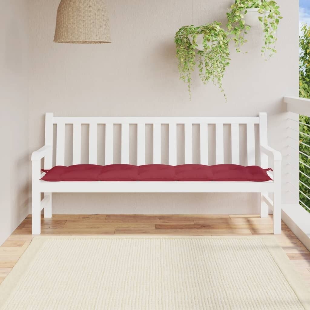 

Подушка для садовой скамейки Ankonbej бордовый 180x50x7 см, ткань Оксфорд