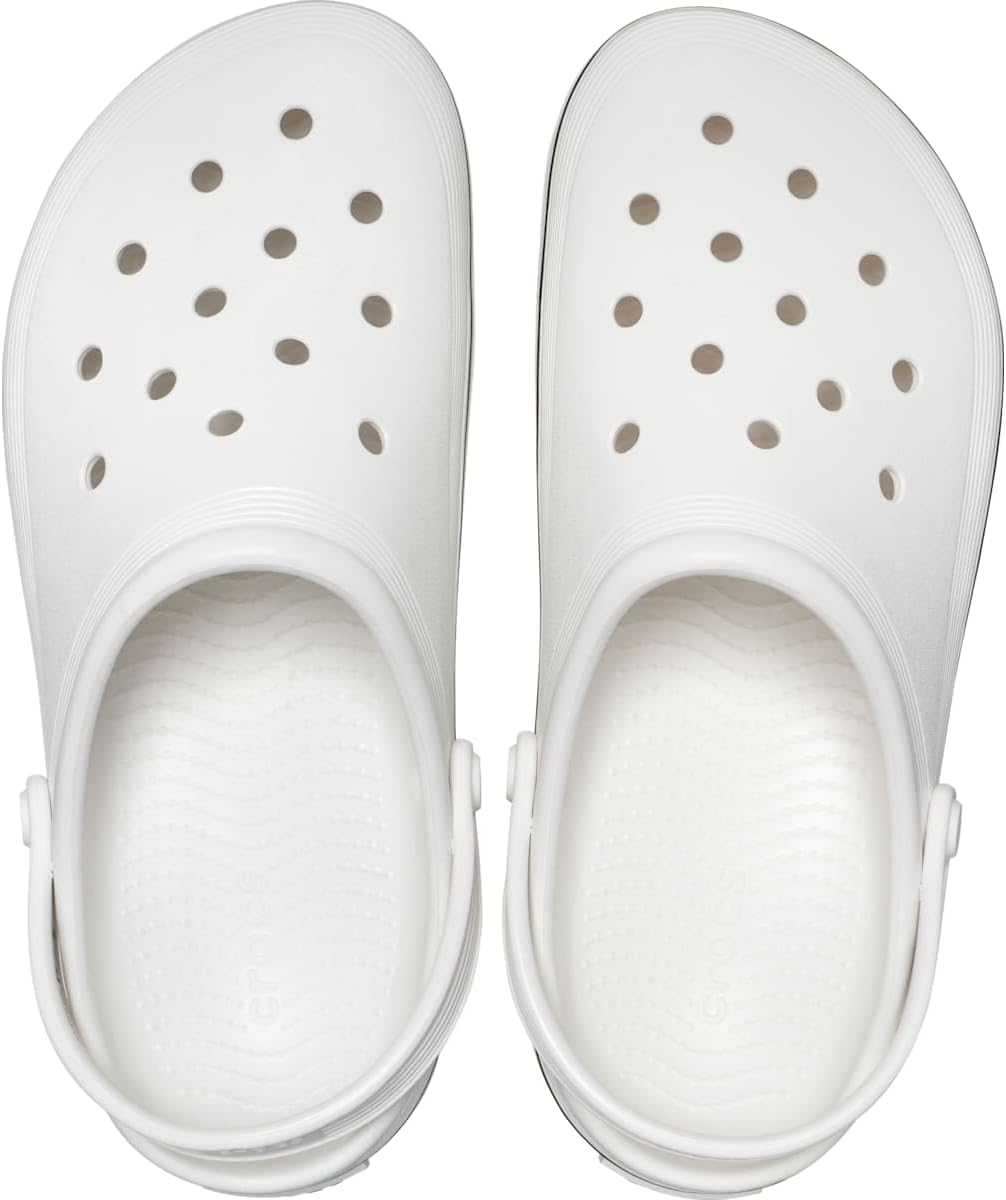 Унисекс сабо Crocs Off Court с платформой, белый — фото 4