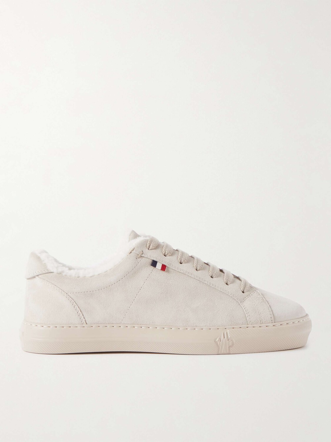 

Замшевые кроссовки с подкладкой из овчины New Monaco MONCLER, белый