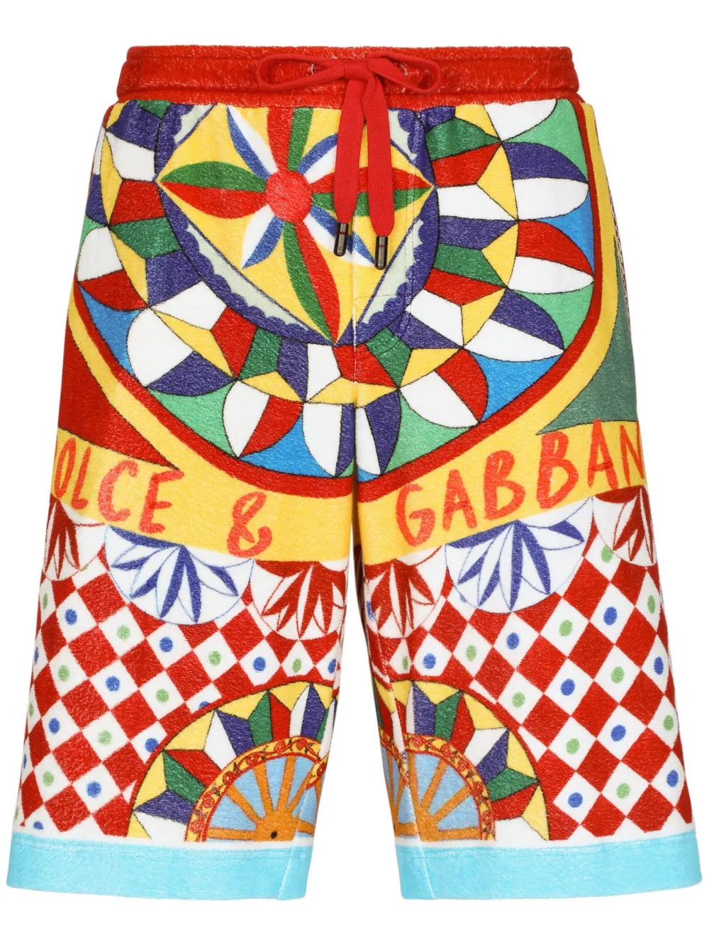 

Шорты-бермуды с принтом Carreto DOLCE & GABBANA, желтый
