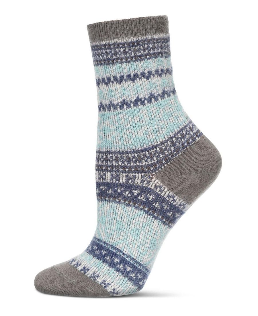 

Женские праздничные носки Holiday Wonder Fairisle Soft-fit Crew Socks MeMoi, Gray
