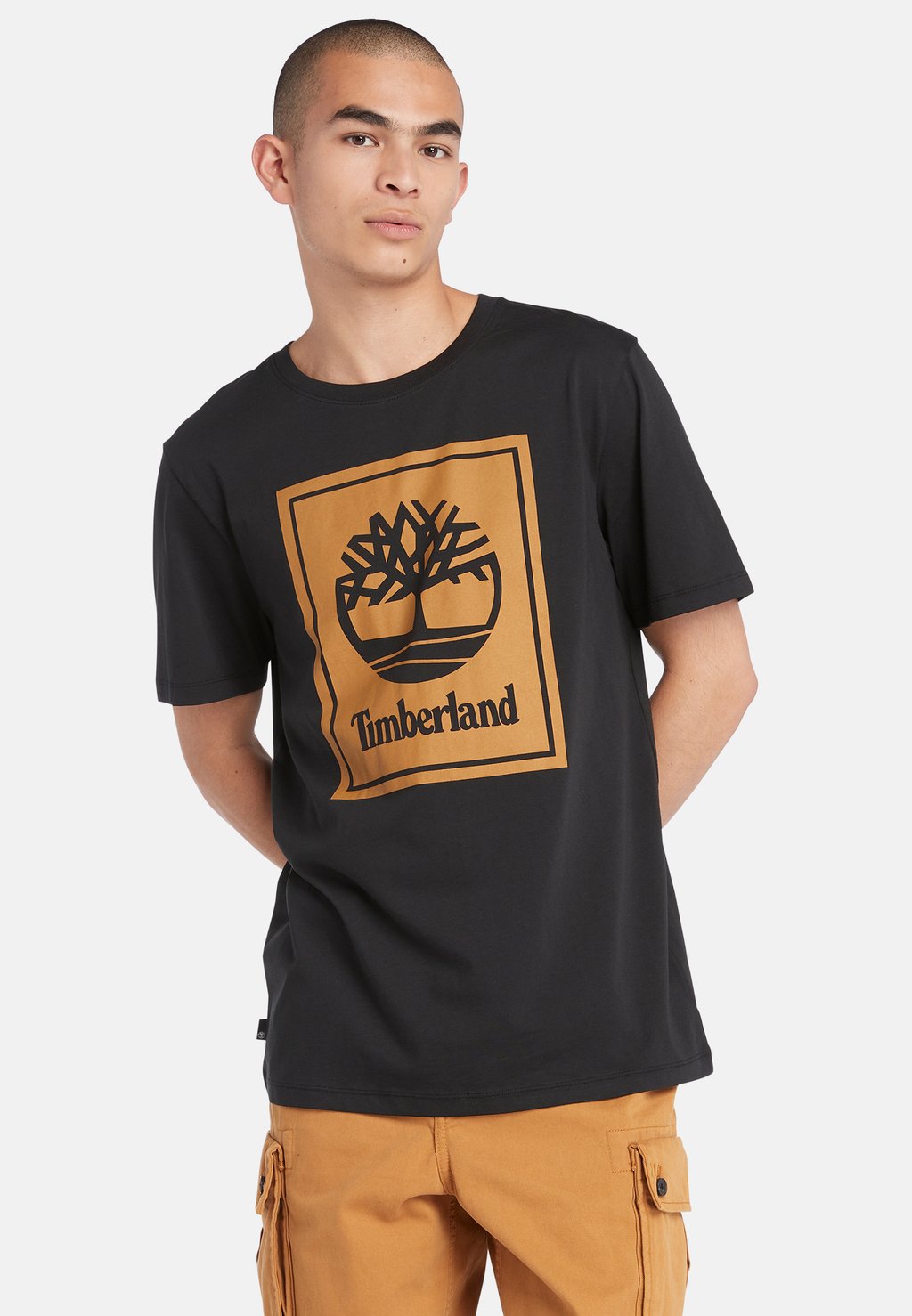 

Футболка с принтом SHORT SLEEVE TEE Timberland, цвет black wheat boot