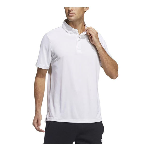 

Футболка adidas Solid Color Athleisure Casual Sports Short Sleeve Polo Shirt White, мультиколор