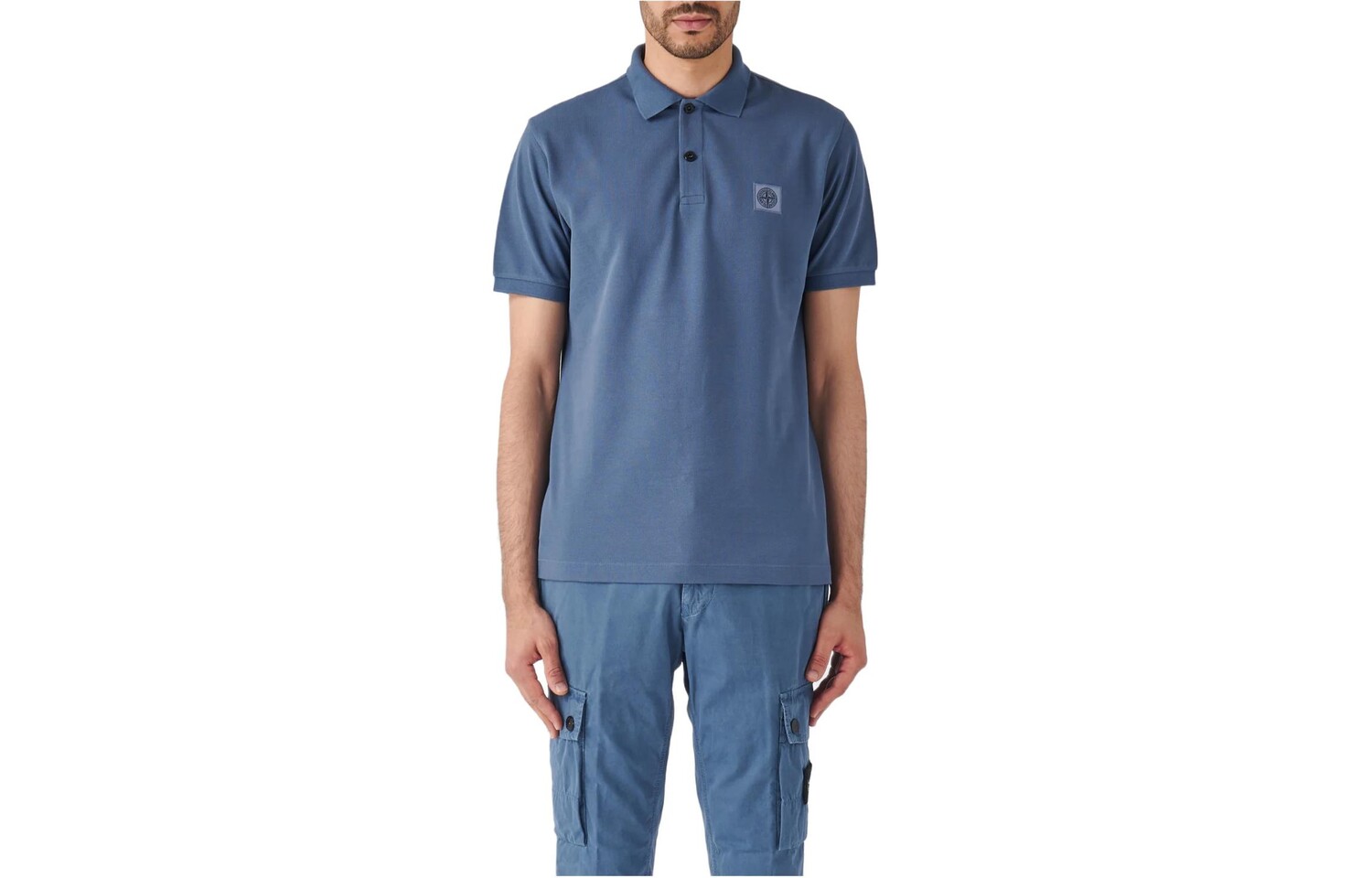 

Рубашка-поло Stone Island мужская, синий