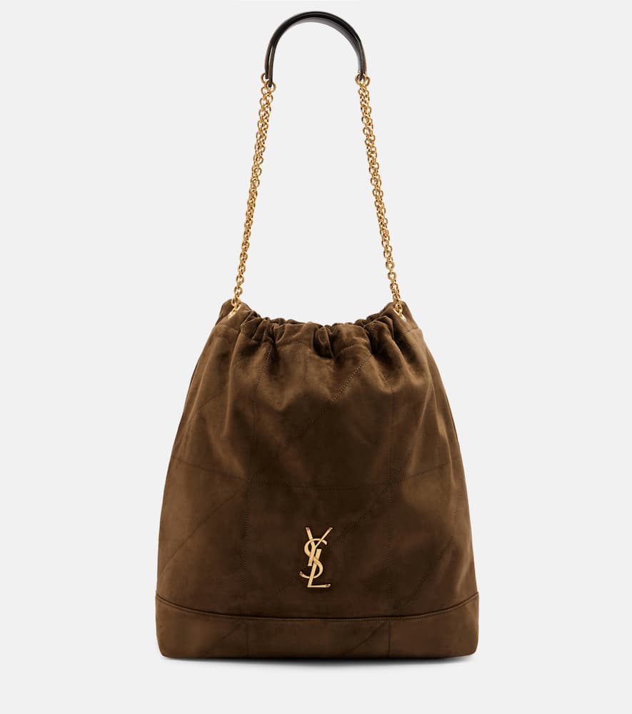 

Сумка через плечо Jamie Cassandre большая из замши Saint Laurent, Light Musk